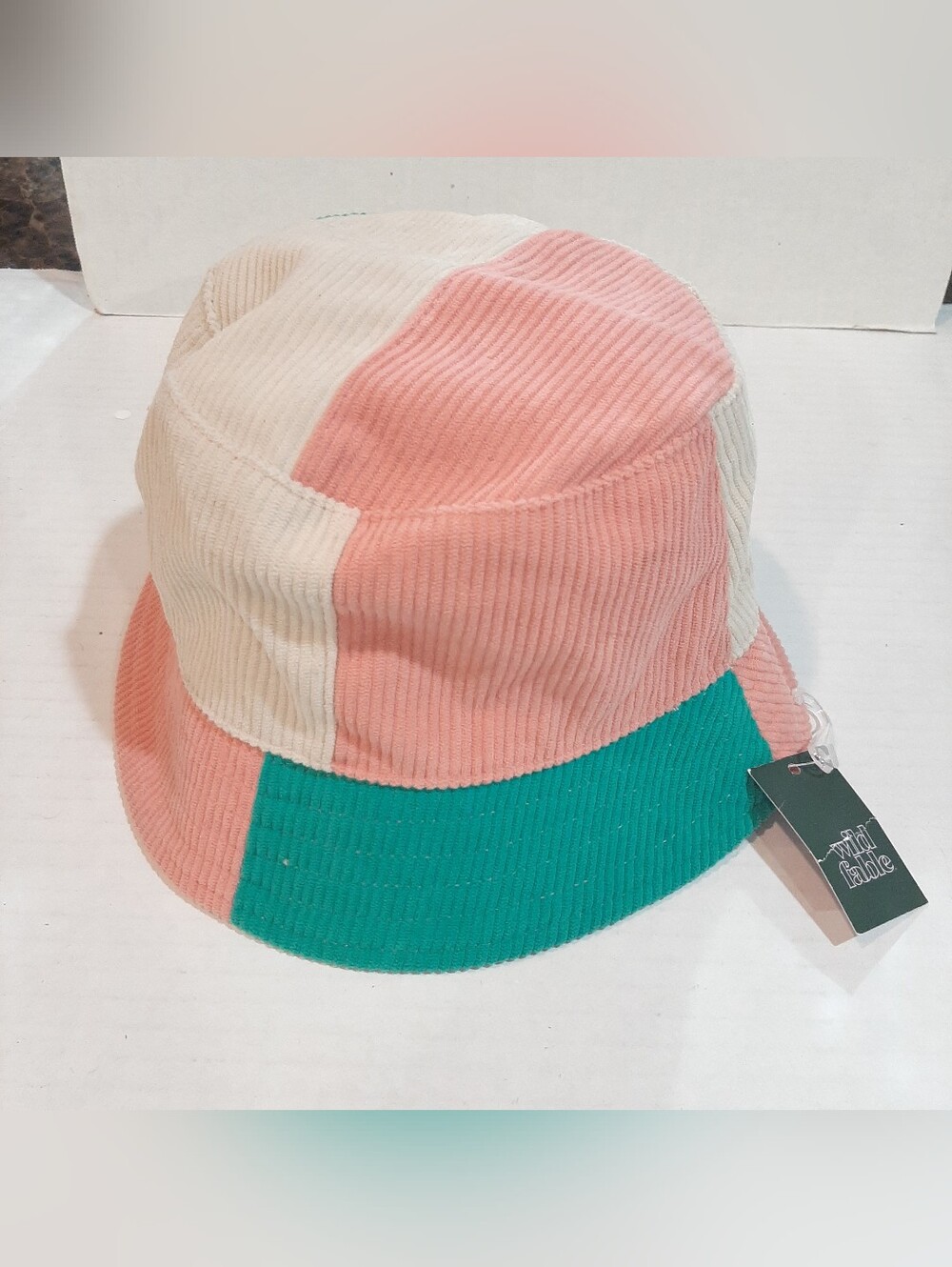 NWT Wild Fable bucket hat features a multicolored corduroy